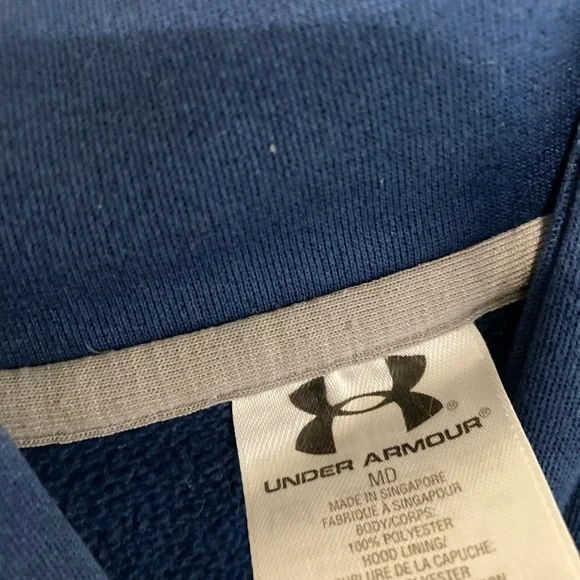 Under Armour Navy Pullover Hoodie - Picture 4 of 4